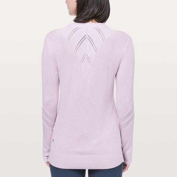 Lululemon Time To Restore Sweater Sheer Lilac Purple Size Small Cashmere Blend - Picture 2 of 8